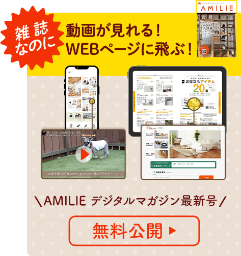 雑誌なのに動画が見れる!WEBページに飛ぶ!AMILIEデジタルマガジン最新号 無料公開